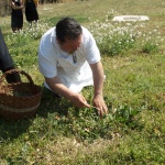 Foraging for wild herbs with Salvatore.